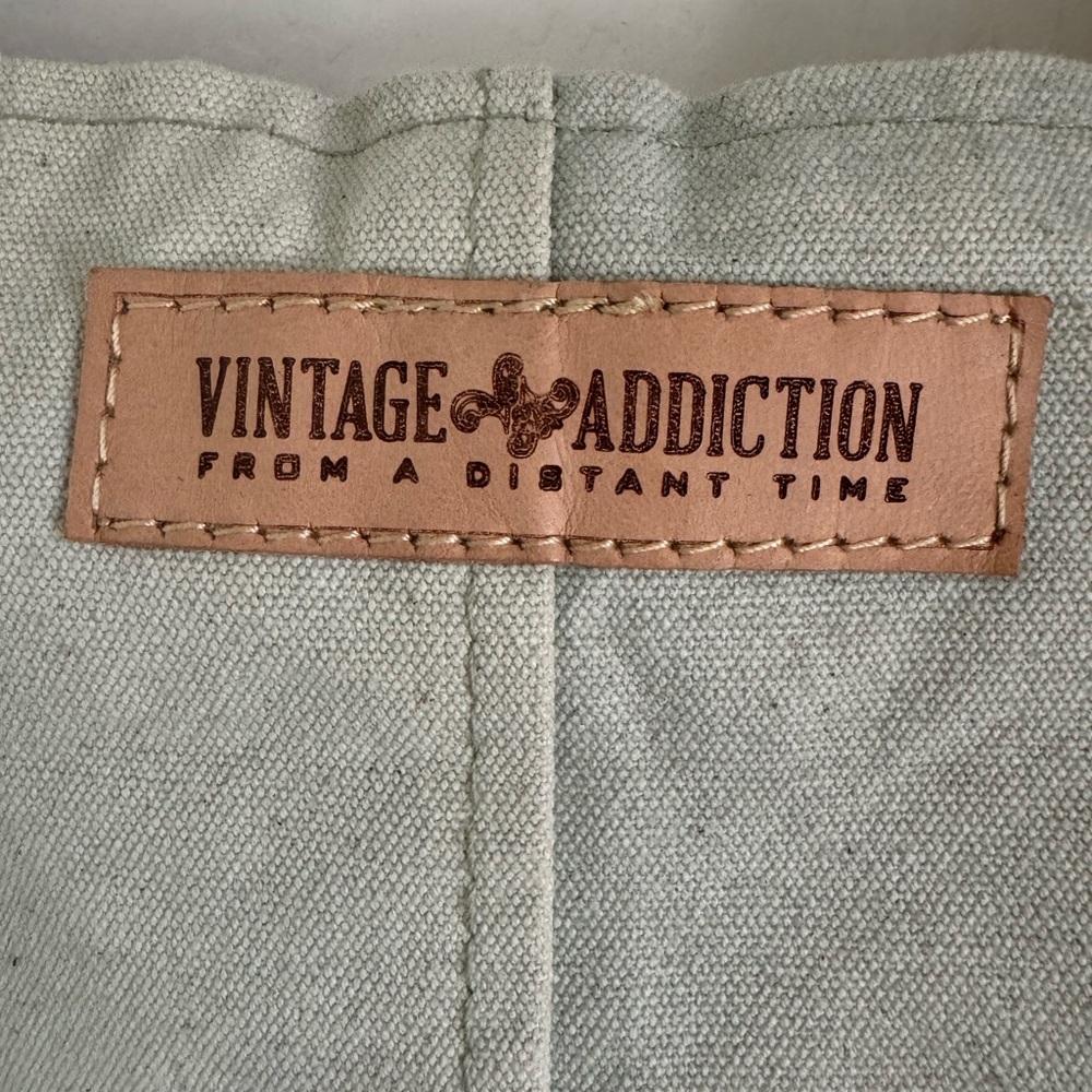 Vintage Addiction Canvas Tote Bag with Peace Love Coffee Design - Picture 3 of 7